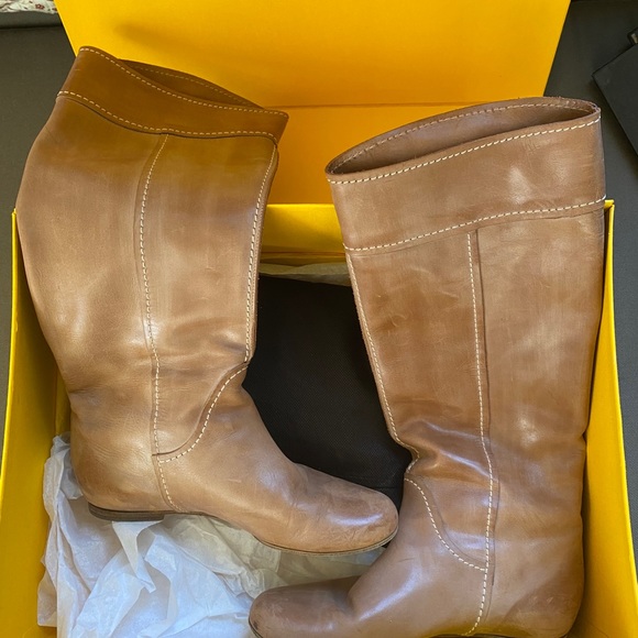 Chloe Tall Brown/Tan Boots - Picture 2 of 5